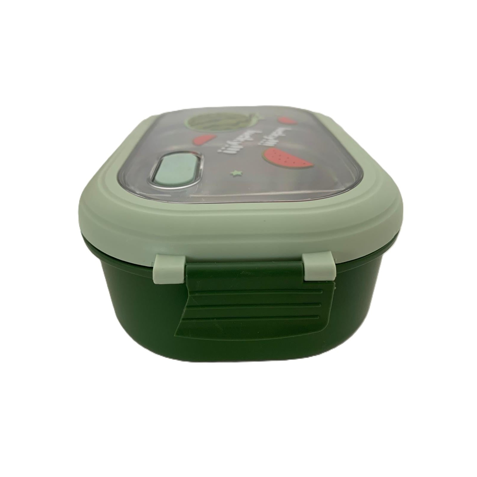 RESIGILAT - Caserola Container pentru Pranz, Klevo, Caserola LUNCH BOX pentru Studenti, din Plastic PP, pentru Scoala, Compartiment Metalic in Interior, 22.5 x 14.5 x 8 cm, Verde