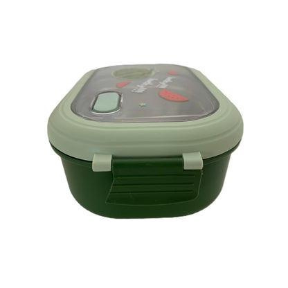 RESIGILAT - Caserola Container pentru Pranz, Klevo, Caserola LUNCH BOX pentru Studenti, din Plastic PP, pentru Scoala, Compartiment Metalic in Interior, 22.5 x 14.5 x 8 cm, Verde