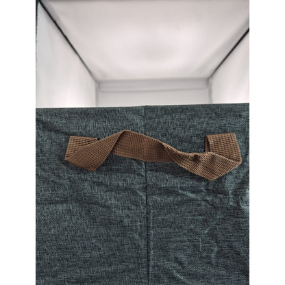 Resigilat: Cutie de Depozitare Tip Cos, Klevo, Material Textil, Pliabila, 47x28x20 cm, 35 l, Cadru Metalic, cu Manere, Maro