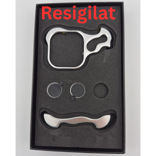 Resigilat: Husa Metalica Compatibila cu iPhone 16 Pro, Klevo, Protectie pentru Colturile Telefonului si Camera, Aliaj, Antisoc, Antizgariere, Argintiu