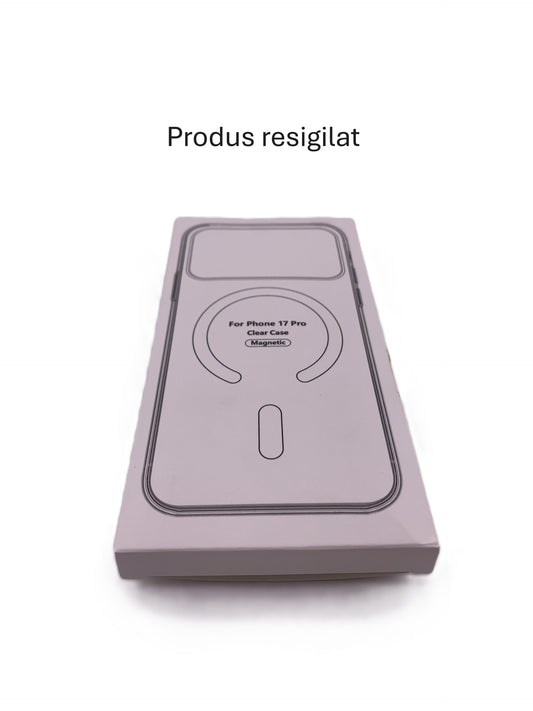RESIGILAT - Husa Telefon, Klevo, Compatibila Apple iPhone 17 Pro Max, MagSafe, Antisoc, din Silicon + TPU, Transparent