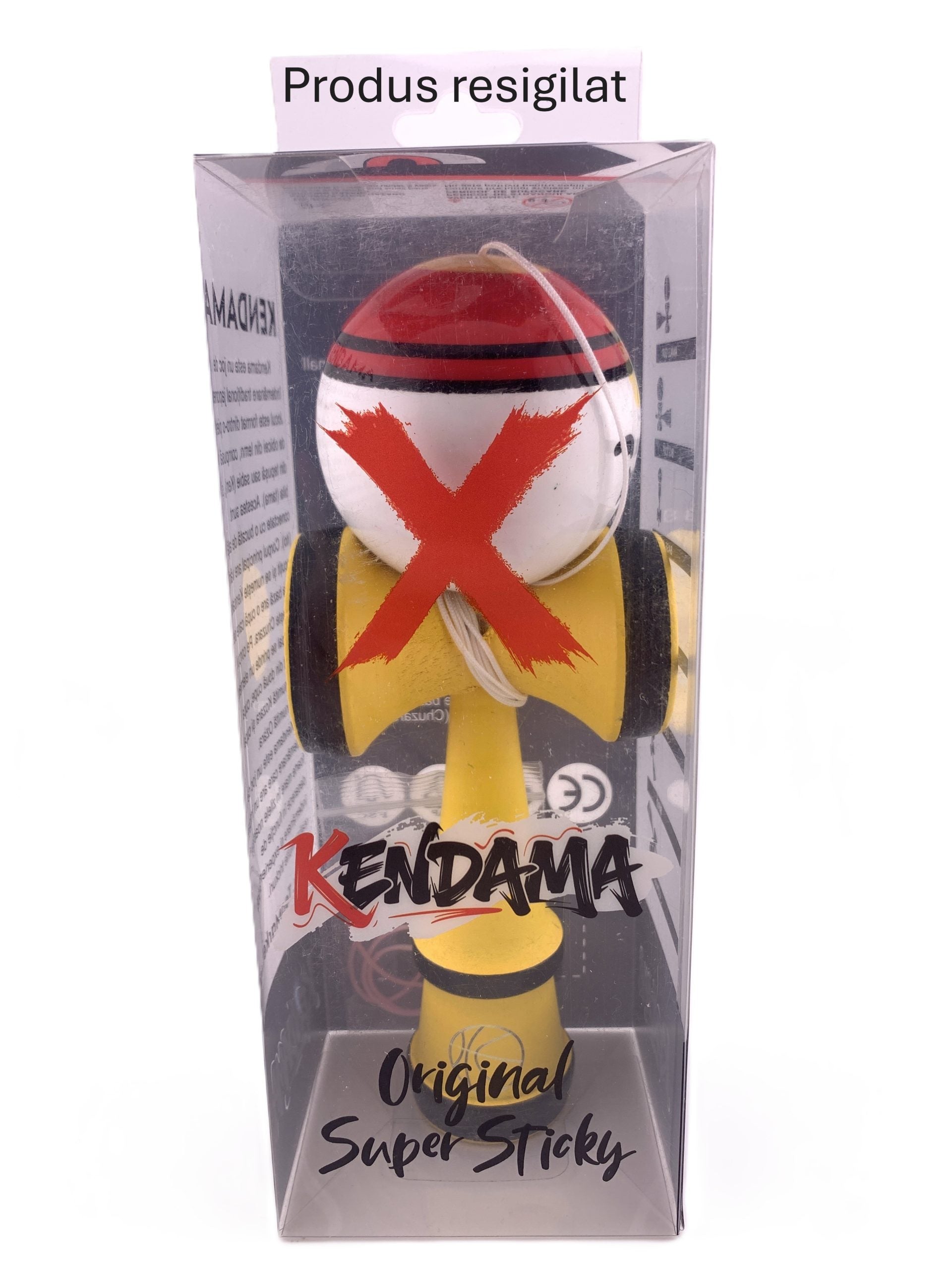 RESIGILAT - Kendama X Originala, Profesionala, Klevo, Big Cups V2, Model Rege Super Sticky Legendary Cupe Mari, Rulment Metalic cu Ata 55 cm, Maner