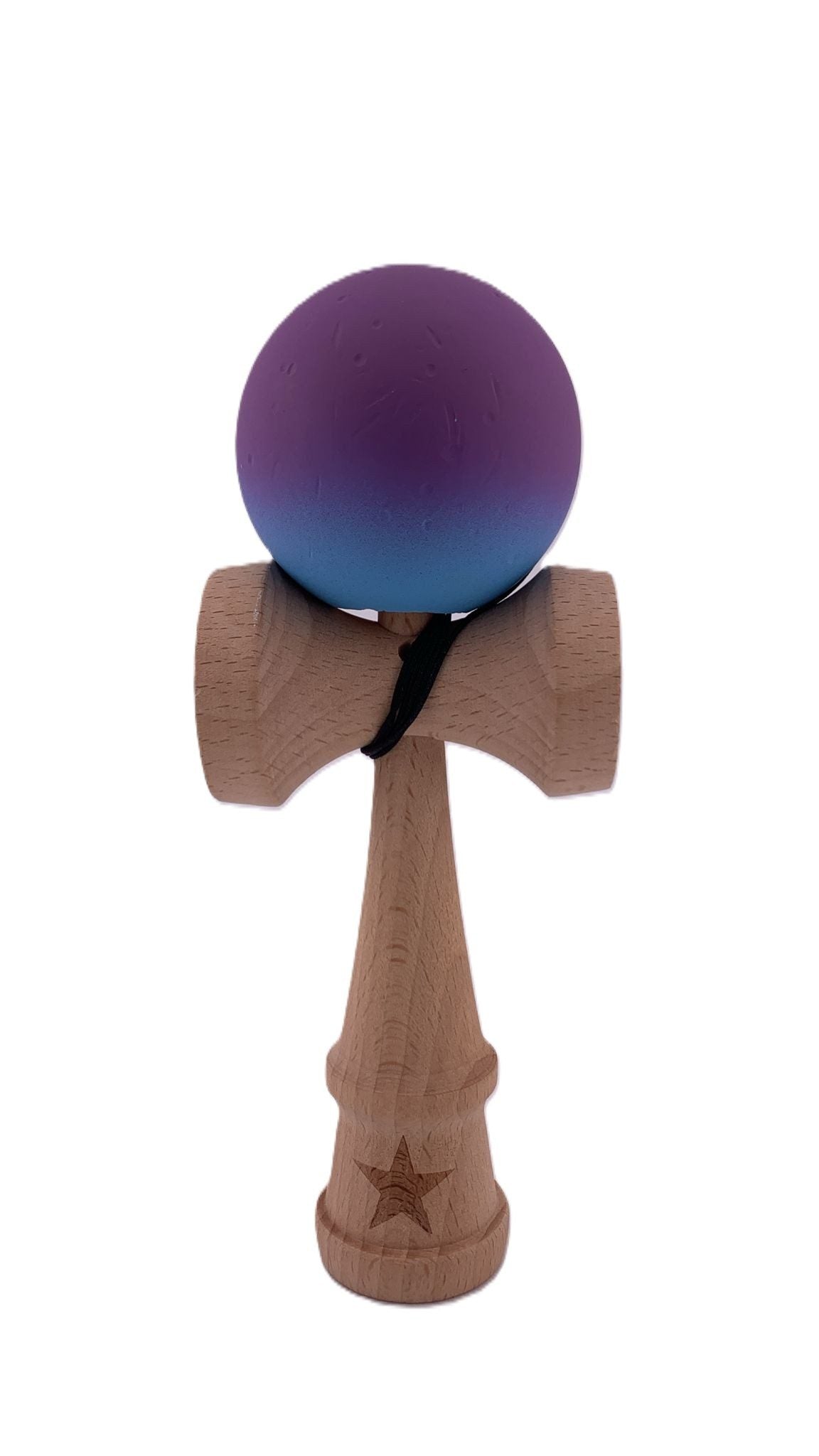 RESIGILAT - Kendama X Originala, Profesionala, Klevo, din Lemn, Rubber Grip, 18 cm, Roz/Mov/Albastru