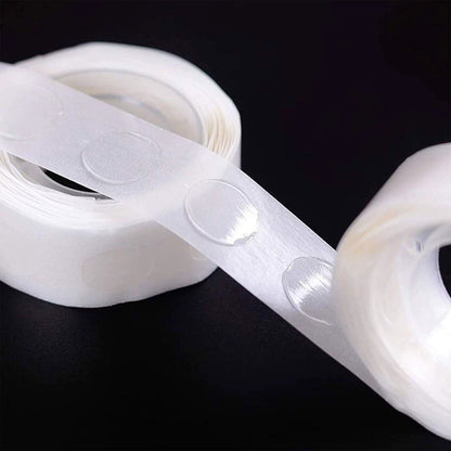 Rola Dubla-Adeziva, Klevo, pentru Lipit Baloane, 100 de Buline cu Diametru 1.2 cm, Transparent