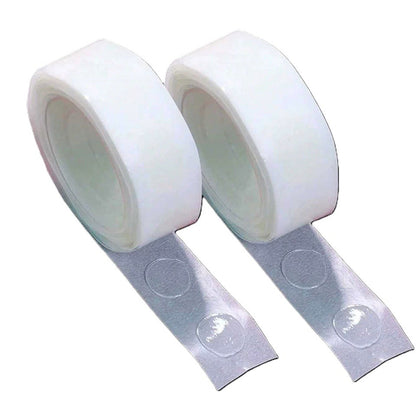 Rola Dubla-Adeziva, Klevo, pentru Lipit Baloane, 100 de Buline cu Diametru 1.2 cm, Transparent