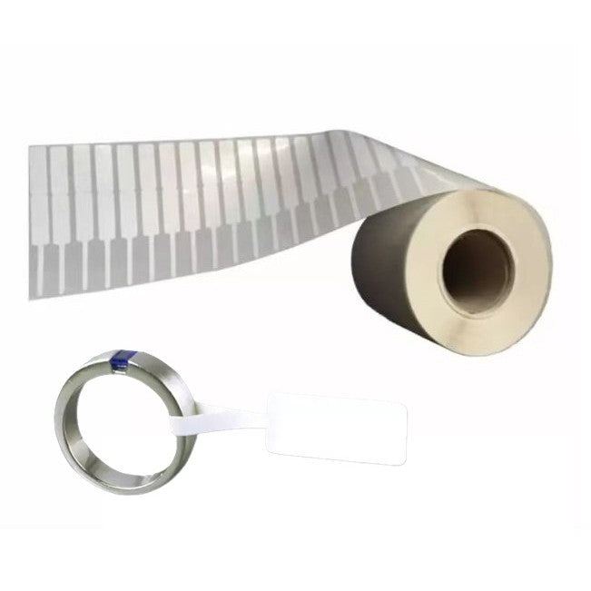 Rola Etichete Bijuterii, Klevo, 1000 et./rola, din Plastic, 90 x 30 mm, Alb