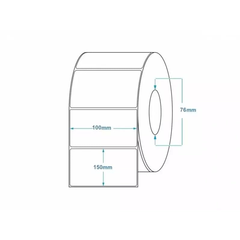 Rola etichete termice pentru awb Klevo 100x150mm, 1000 et./rola