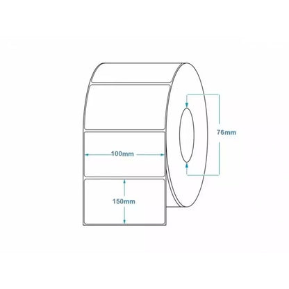 Rola etichete termice pentru awb Klevo 100x150mm, 1000 et./rola