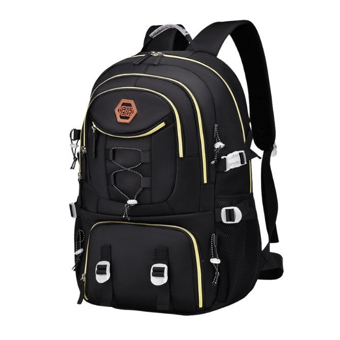 Rucsac Multifunctional pentru Calatorie, Klevo, pentru Alpinism, Voiaj, Drumetii, din Panza Oxford, 34x16x52 cm, Negru