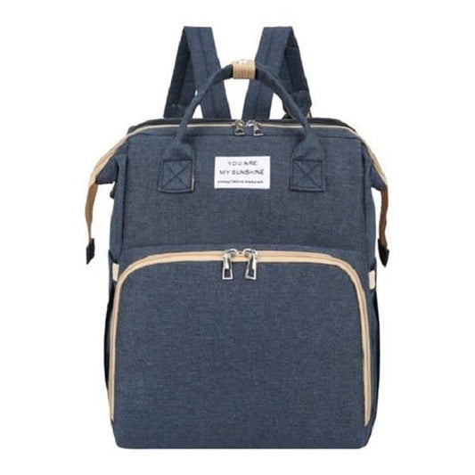 Rucsac Multifunctional pentru Mamici, Klevo, cu Patut Pliabil si Baza de Schimbat, Rezistent la Apa, Capacitate Mare, Usor, Compartimente Multiple, Buzunar Termic pentru Lapte, 42 x 32 x 22 cm, Albas