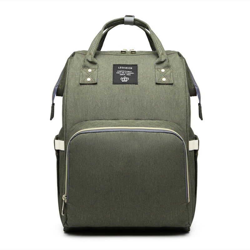 Rucsac Multifunctional pentru Mamici, Klevo, din Panza Oxford, Compartimentare Multipla, Impermeabil, 43 x 18 x 26 cm, Verde Army