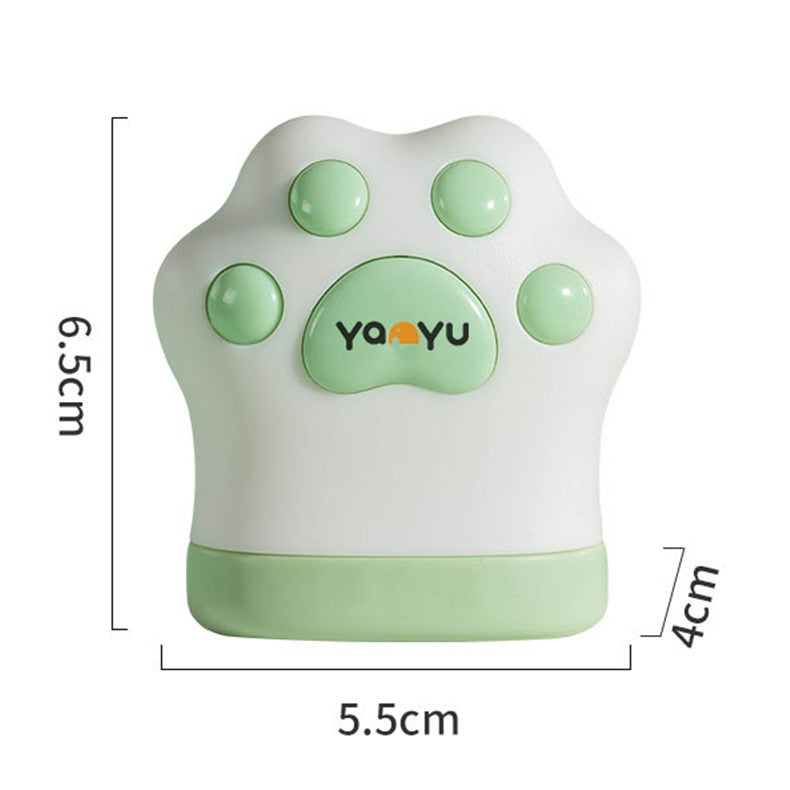 Ruleta Portabila, Klevo, Ruleta mini pentru Copii, Model Labuta de Pisica, cu Prindere, pentru Masurat Diametrul, 5.5 x 6.5 cm, Banda 1.5m, Verde