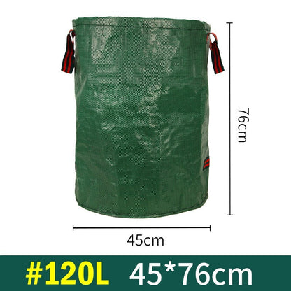 Sac de Colectare a Frunzelor, Klevo, Cos Sac pentru Gradina, Sac de Depozitare a Frunzelor, 45 x 76 cm, 120 l, Verde