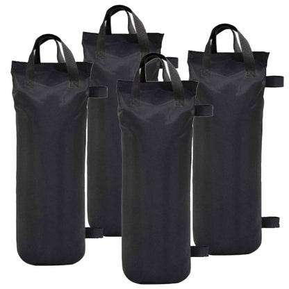 Saci de Ancorare Cort/Pavilion, Klevo, Set 4 Bucati cu un Buzunar,  Saci pentru Fixare Pavilion, 45 x 20 x 20 cm, Negru