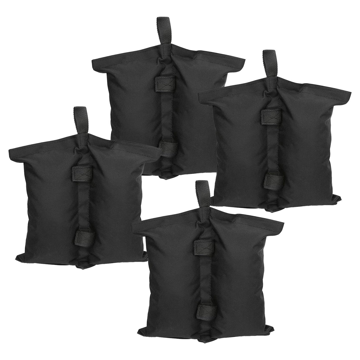Saci de Ancorare Cort/Pavilion, Klevo, Set 4 Bucati, Saci cu 2 Buzunare pentru Stabilizarea Cortului, 48 x 35 cm, Negru