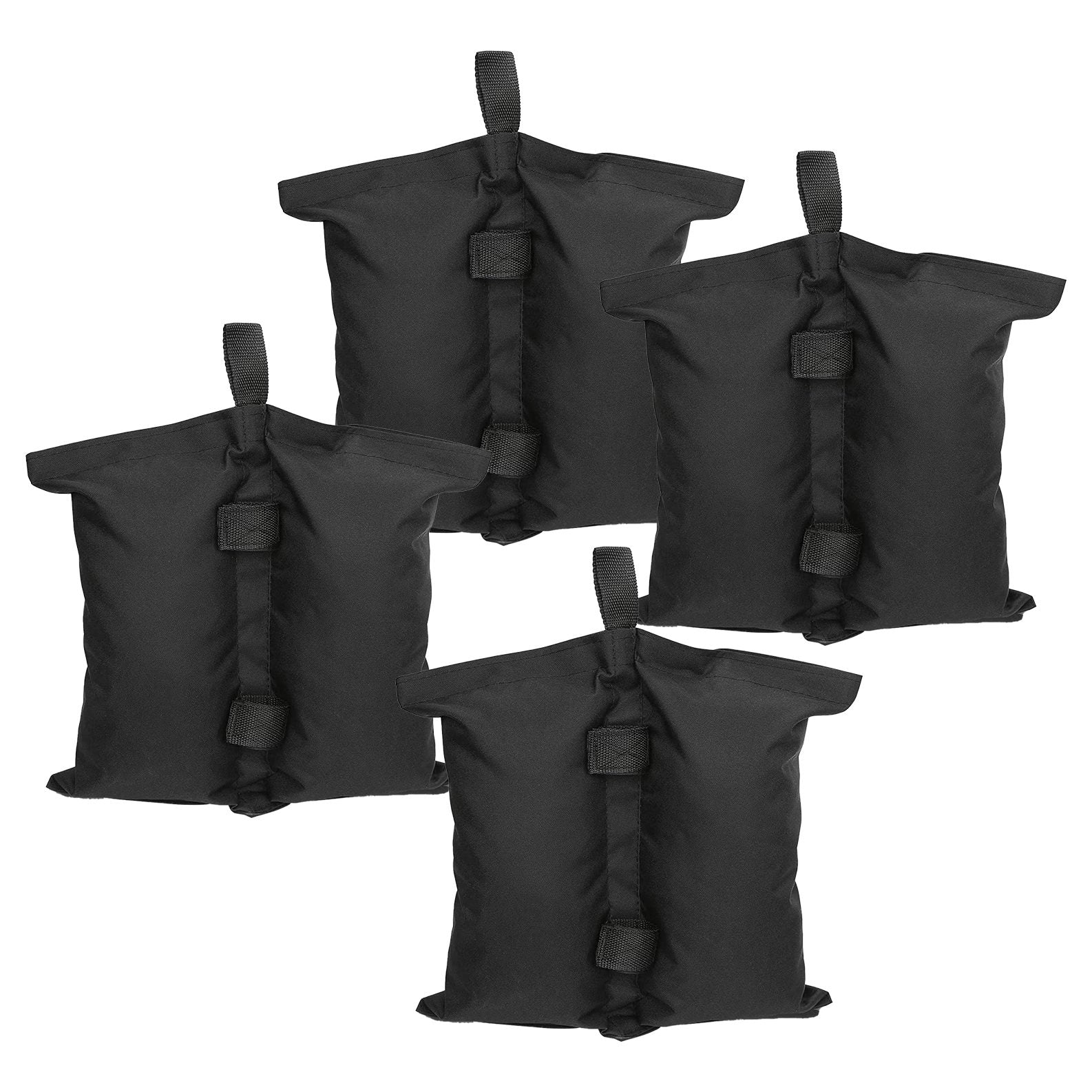 Saci de Ancorare Cort/Pavilion, Klevo, Set 4 Bucati, Saci cu 2 Buzunare pentru Stabilizarea Cortului, 48 x 35 cm, Negru