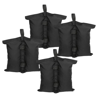 Saci de Ancorare Cort/Pavilion, Klevo, Set 4 Bucati, Saci cu 2 Buzunare pentru Stabilizarea Cortului, 48 x 35 cm, Negru