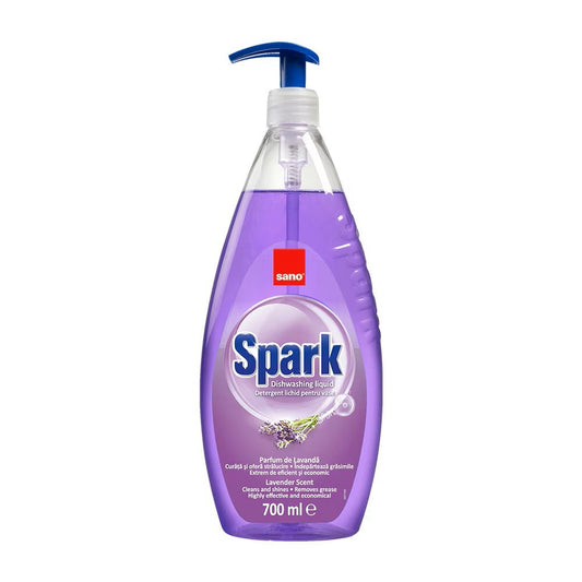 Detergent pentru Vase, SANO, Spark Lavanda, 700 ml