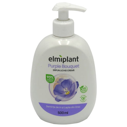 Sapun Lichid Crema, Elmiplant, Seminte de In si Lapte din Orez, 500 ml