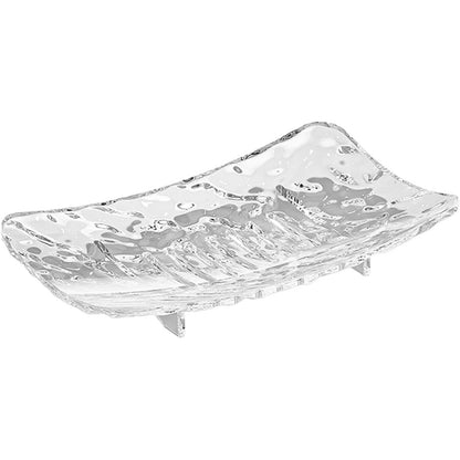 Savoniera din Plastic Klevo, 11 x 8 cm, cu Scurgere Apa, Design Modern, Transparent