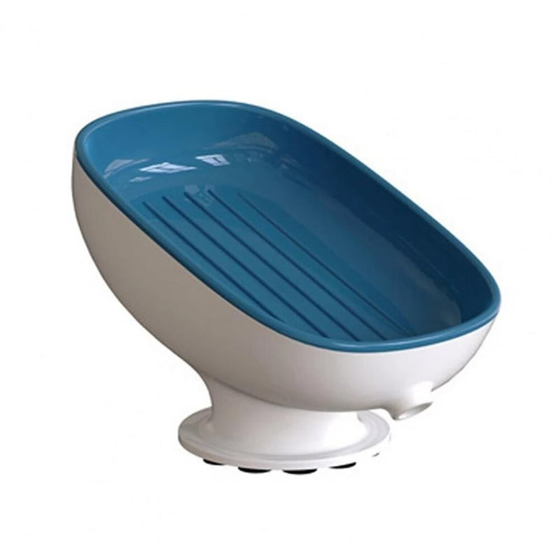 Savoniera din Plastic, Klevo, cu Ventuza, Design Modern, Albastru