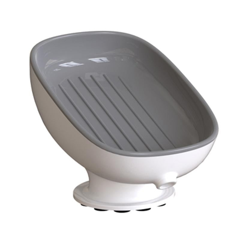 Savoniera din Plastic, Klevo, cu Ventuza, Design Modern, Gri