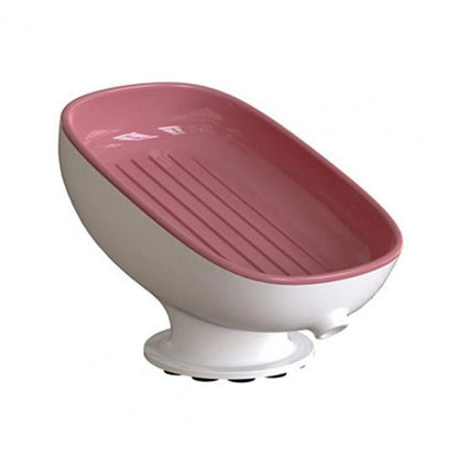 Savoniera din Plastic, Klevo, cu Ventuza, Design Modern, Roz
