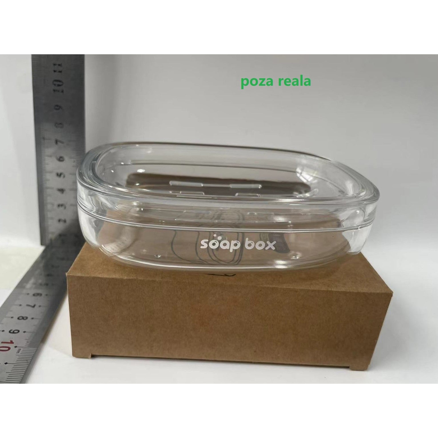 Savoniera, Klevo, Pentru Blat, PET, Scurgere Optima, Argintiu Transparent