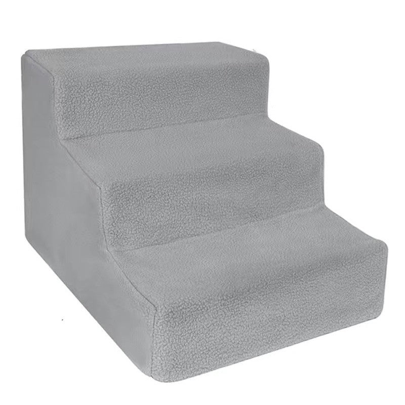 Scara pentru Animale de Companie, Klevo, Universal, Detasabil, 3 Trepte, 45x35x30 cm, Gri