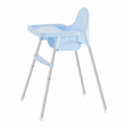 Scaun de masa telescopic pentru bebelusi si copii, Klevo, cu Suport picioare si Centura de siguranta, reglabil pe inaltime, Varsta 6-32 luni, Albastru