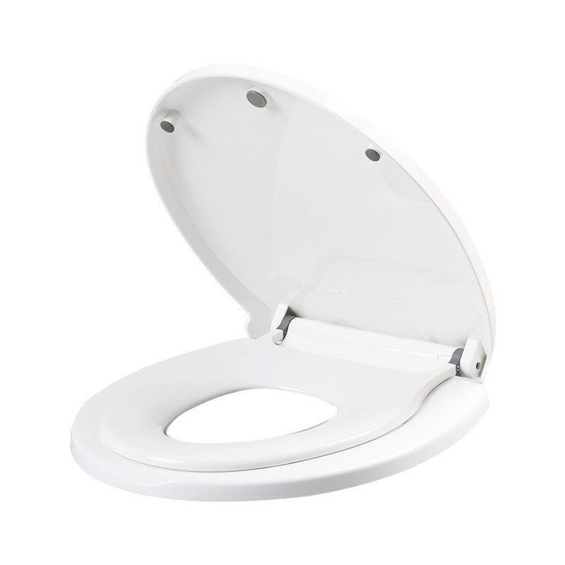 Capac de Toaleta cu Reductie 2 in 1, Klevo, pentru Copii si Adulti, Coborare Lenta si Silentioasa, Instalare Usoara, din PP5 , in Forma de V, Alb