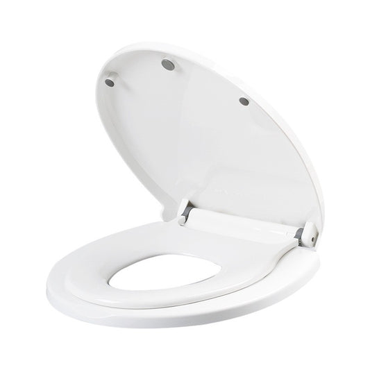 Capac de Toaleta cu Reductie 2 in 1, Klevo, pentru Copii si Adulti, Coborare Lenta si Silentioasa, Instalare Usoara, din PP5 , in Forma de V, Alb