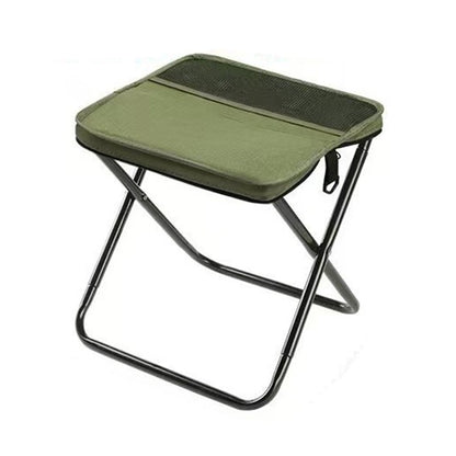 Scaun Taburet Pliabil pentru Camping, Klevo, pentru Adulti, Scaun Portabil, Pescuit, din Panza Oxford si Cadru Metalic, Mic 26 x 24 x 24 cm, Verde