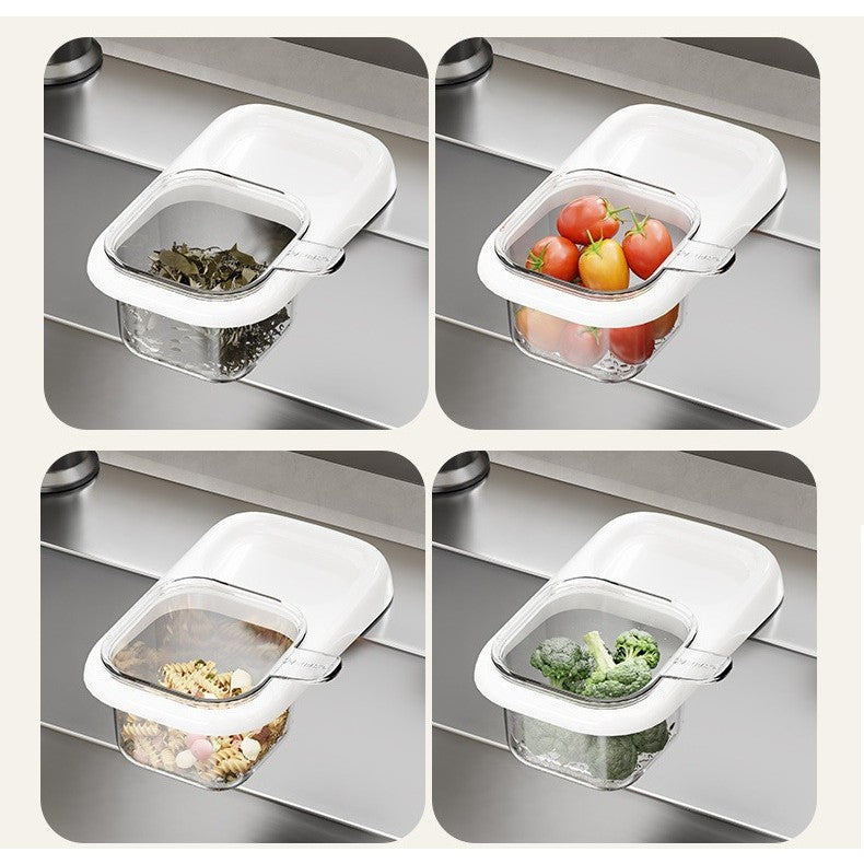 Cos de Scurgere pentru Chiuveta, Klevo, din ABS, cu Maner si Ventuza, Multifunctional, 22 x 13 x 8.5 cm, Alb