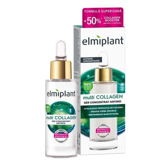 Ser Antirid Pentru Fata, Elmiplant, Multicollagen, Pentru Toate Tipurile de Ten, 30 ml