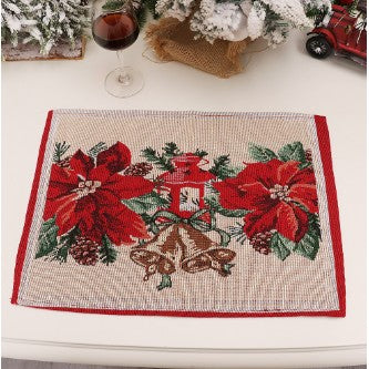 Servet pentru Masa, Klevo, Model Craciunite, Tematica Craciun, 43 x 34 cm, Rosu