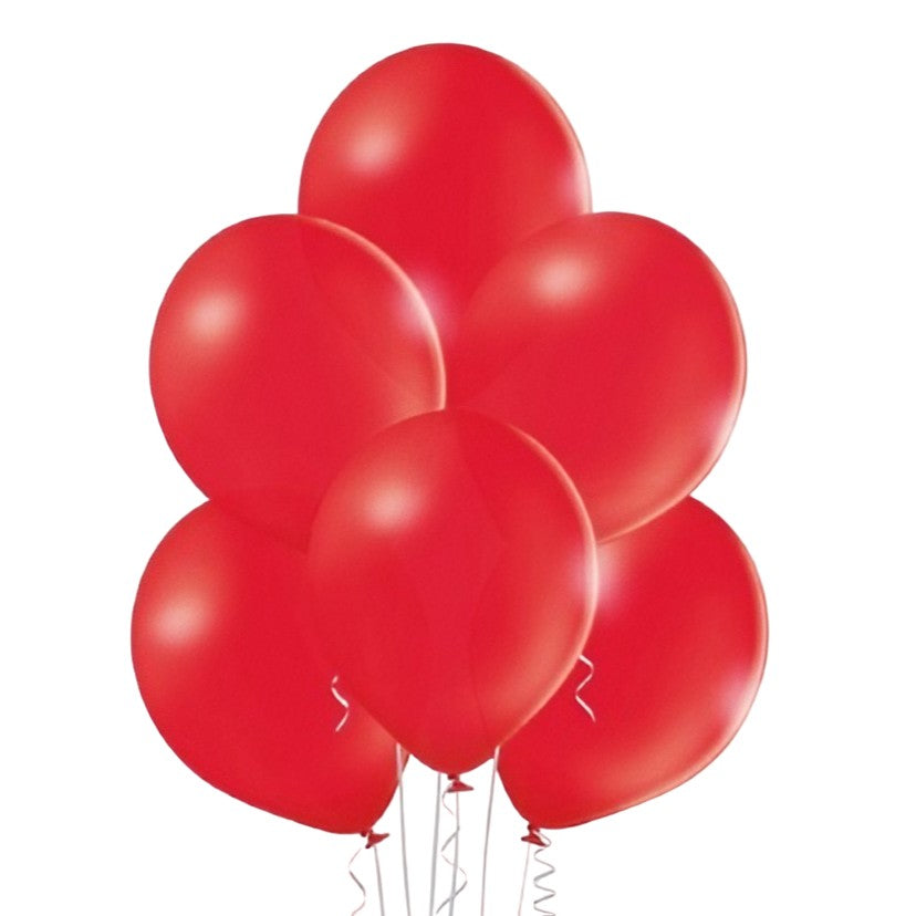 Set 10 Baloane din Latex, Klevo, Model Party, 13 cm, 1 g, Rosu