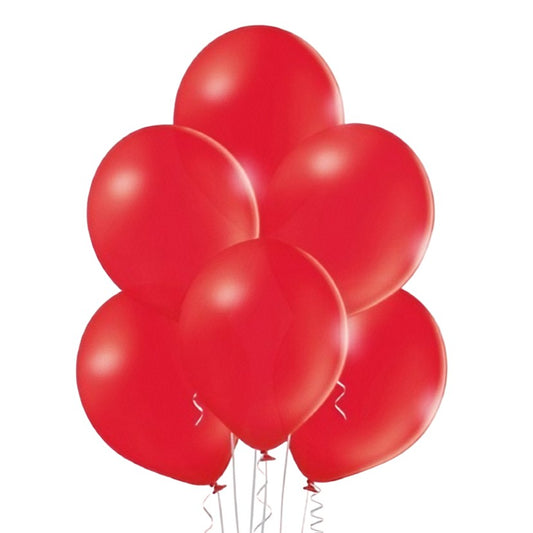 Set 10 Baloane din Latex, Klevo, Model Party, 13 cm, 1 g, Rosu