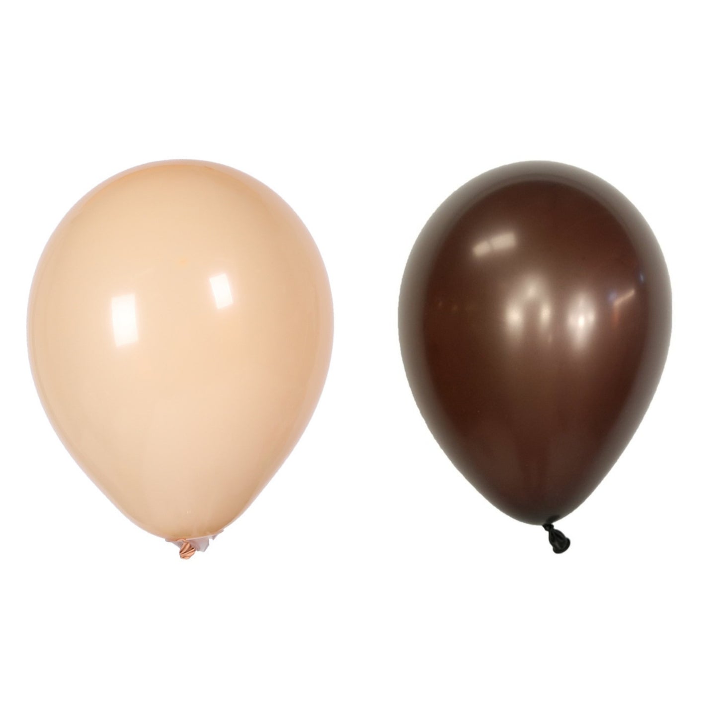 Set 10 Baloane din Latex, Klevo, Model Party, 30 cm, 5x Maro, 5x Bej, 2.8 g