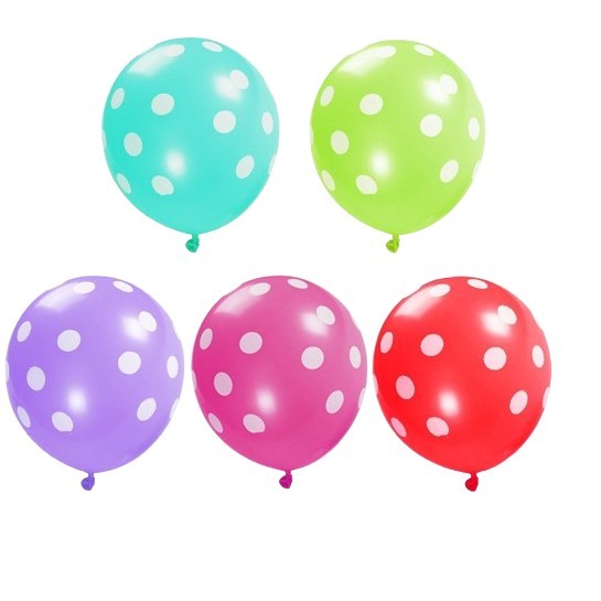 Set 10 Baloane din Latex, Klevo, Model Party Buline, 2x Albastru, 2x Verde, 2x Mov, 2x Roz, 2x Rosu, 23 cm, 1.4g
