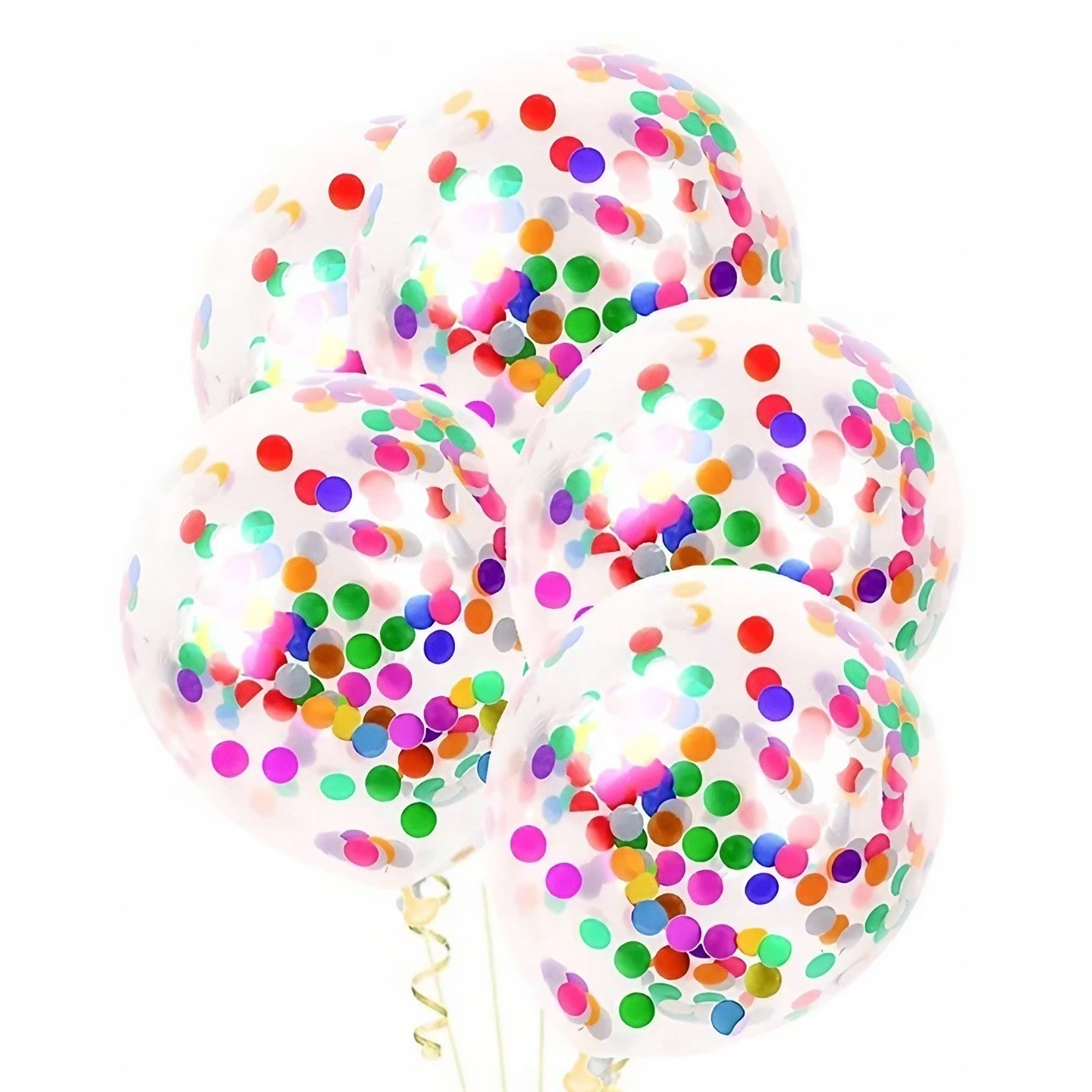 Set 10 Baloane din Latex, Klevo, Model Party Confetti, 30 cm, Multicolore, 2.8 g