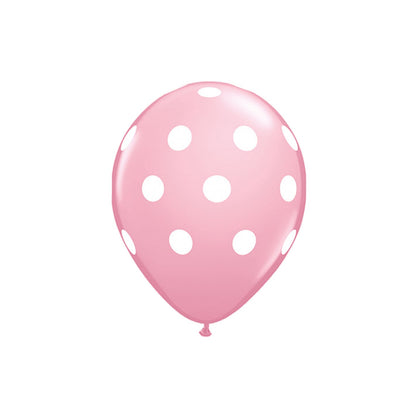 Set 10 Baloane din Latex, Klevo, Model Party cu Buline si Simple, 30 cm, Roz, 2.8 g