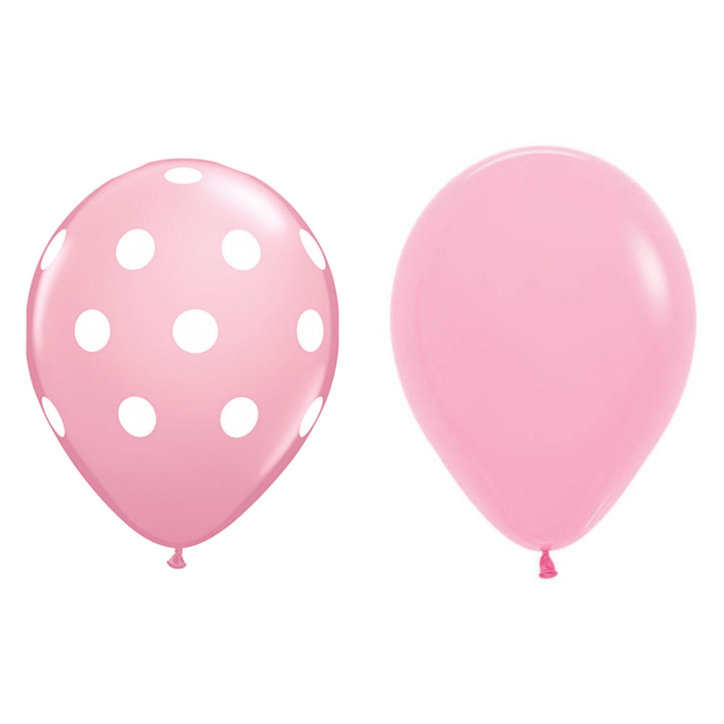 Set 10 Baloane din Latex, Klevo, Model Party cu Buline si Simple, 30 cm, Roz, 2.8 g