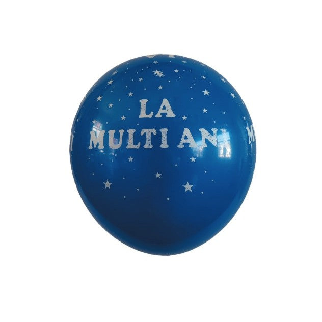 Set 10 Baloane din Latex, Klevo, Model Party, Print Aniversare La Multi Ani, 23 cm, Albastre