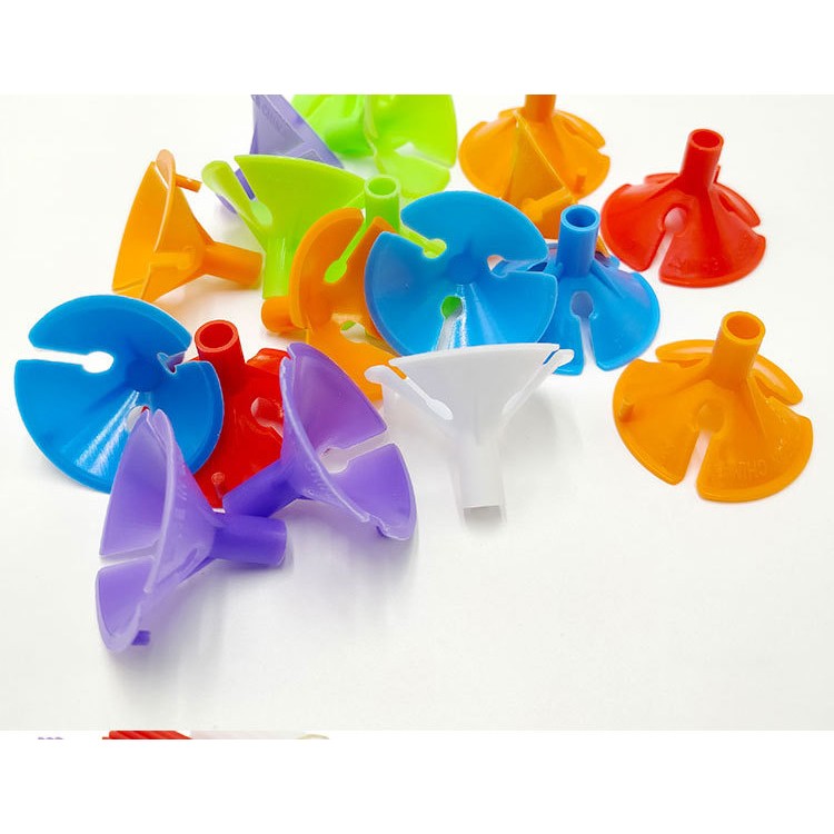 Set 10 Bete cu Rozete pentru Baloane, Klevo, Suporturi de plastic, Usor de instalat, Reutilizabil, Pentru aniversare, Nunta, Ziua de Nastere, Decor, 40 cm,  Multicolore