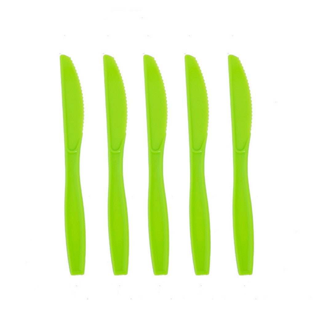Set 10 Cutite de Unica Folosinta, Klevo, Colectia Dino Park, 17 x 1.6 cm, din Plastic PE, Verde