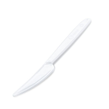 Set 10 Cutite De Unica Folosinta, Klevo, Plastic, 17x1.6 cm, alb