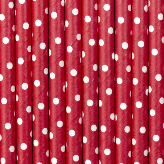 Set 10 paie din hârtie, roșu, 19.5cm