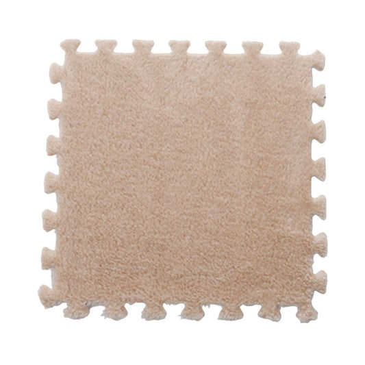 Set 10 Piese Covor tip Puzzle, Klevo, Spuma EVA, Pufos, 30 x 30 x 1 cm, Crem