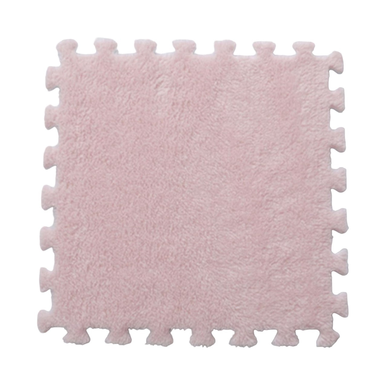 Set 10 Piese Covor tip Puzzle, Klevo, Spuma EVA, Pufos, 30 x 30 x 1 cm, Roz Pudrat